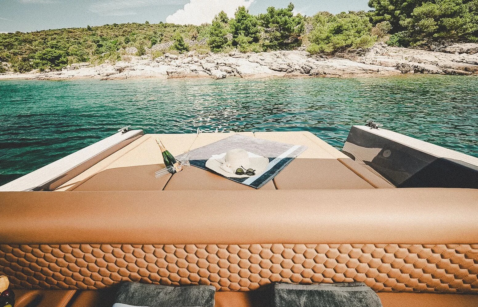 Private boat experience on the Adriatic near D'Orangerie